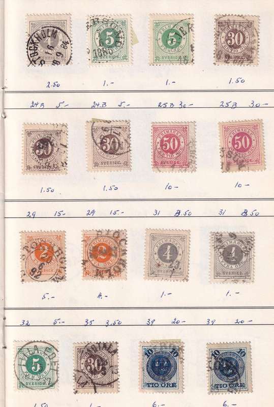 Sweden 1886 > sets and part sets, M/H & used                   (8 X SCANS)