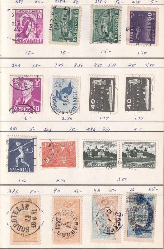 Sweden 1886 > sets and part sets, M/H & used                   (8 X SCANS)