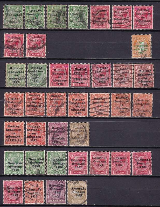 Ireland 1922 part overprinted (T 1-3) sets, used             (SG 85> CV £36)