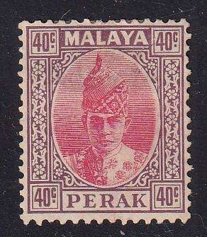 Malaysia States PERAK 1938-41 40c scarlet & dull purple, M/H            (SG 117, CV £50)