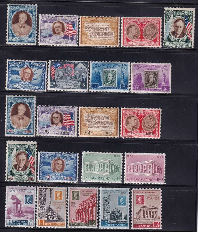 San Marino part sets, M/H                  (4 X SCANS)