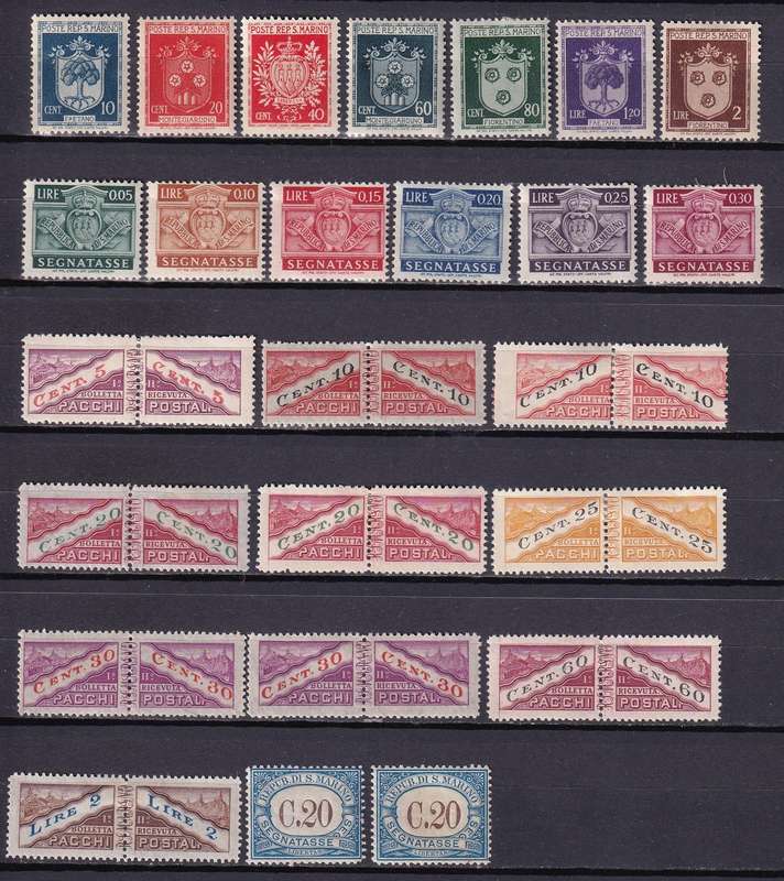 San Marino part sets, M/H                  (4 X SCANS)