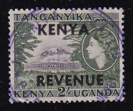 Kenya Uganda Tanganyika (KUT) 1954 QE 2s revenue , used             (BF 5))