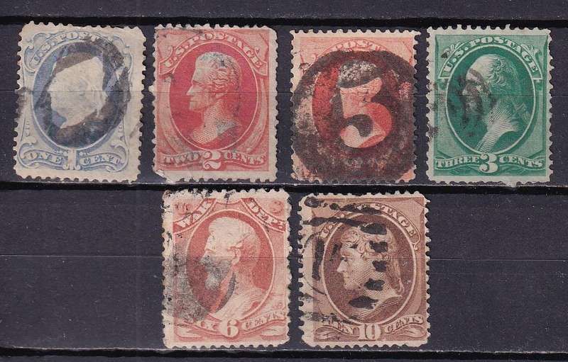 USA 1870 part set, used                 (SG 207>)