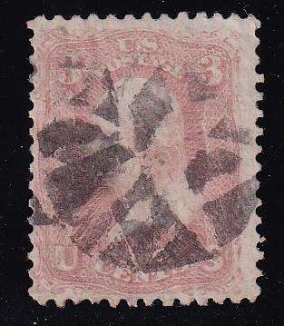 USA 1861 Washington 3c red ,used    ( SG 61c>)