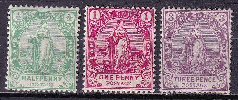 Cape of Good Hope 1893 set , M/H                   (SACC 53-55,CV R450)