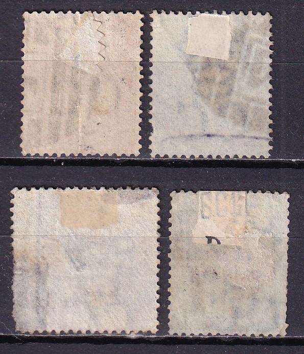 Cape of Good Hope 1864-77 complete set (CC) , used    (SACC 18-21, R2000)