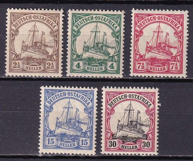 German East Africa 1905 Yacht part set ( Lozenges) , M/H