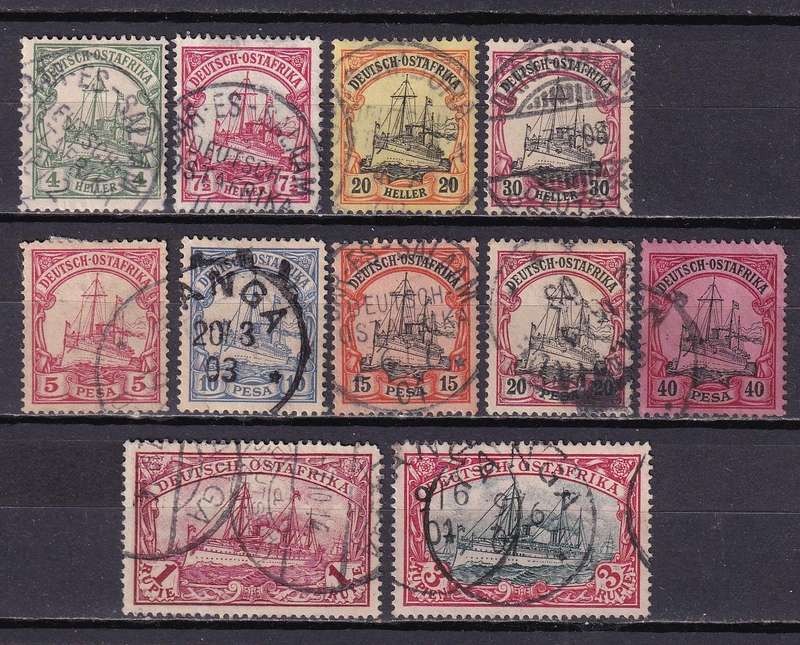 German East Africa 1901 Yacht part set ( No W/M) , used
