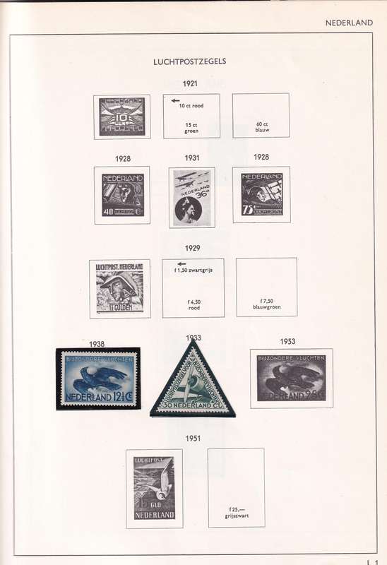 Netherlands pre printed album 1926-1945 with stamps
