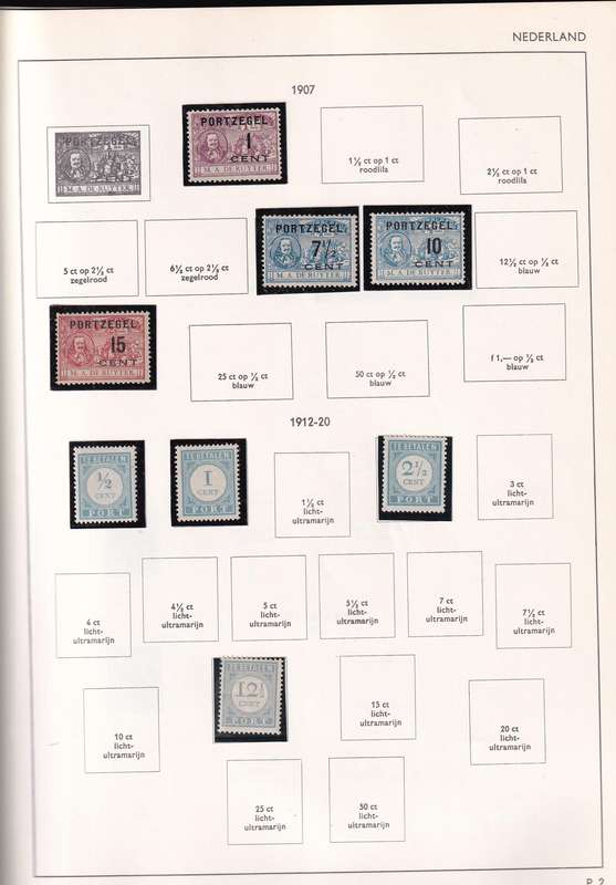 Netherlands pre printed album 1926-1945 with stamps
