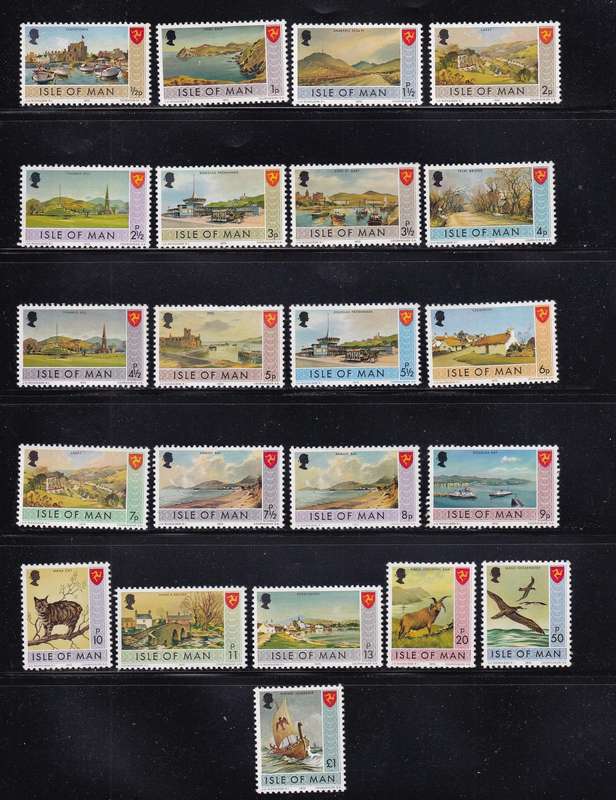 GB Isle of Man 1975 QE complete set, MNH