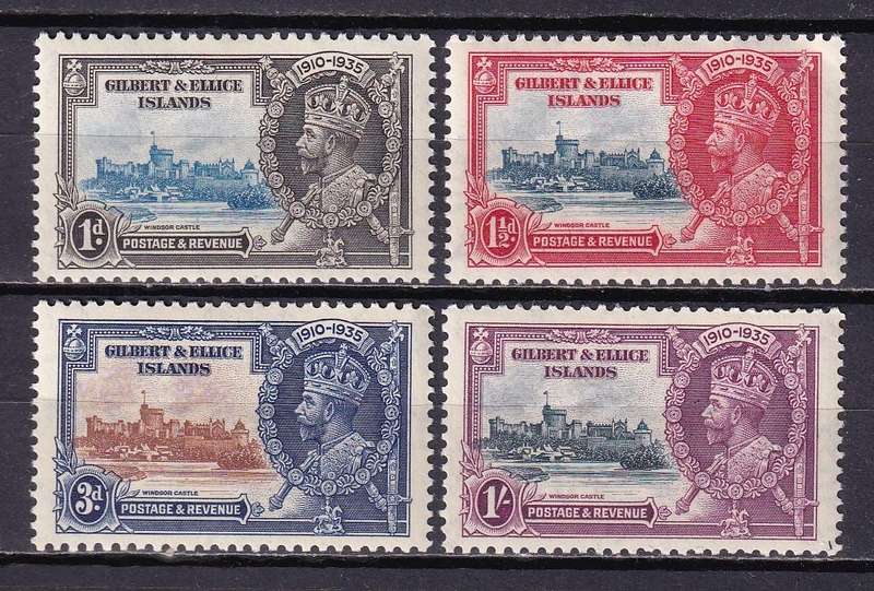 Gilbert and Ellice Islands 1935 KG V Silver Jubilee set, MLH