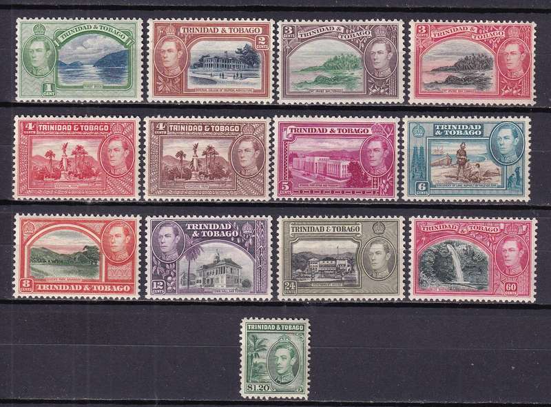 Trinidad & Tobago 1938 KG VI part set, M/H                 (SG 246-255, CV £75 (R1800)