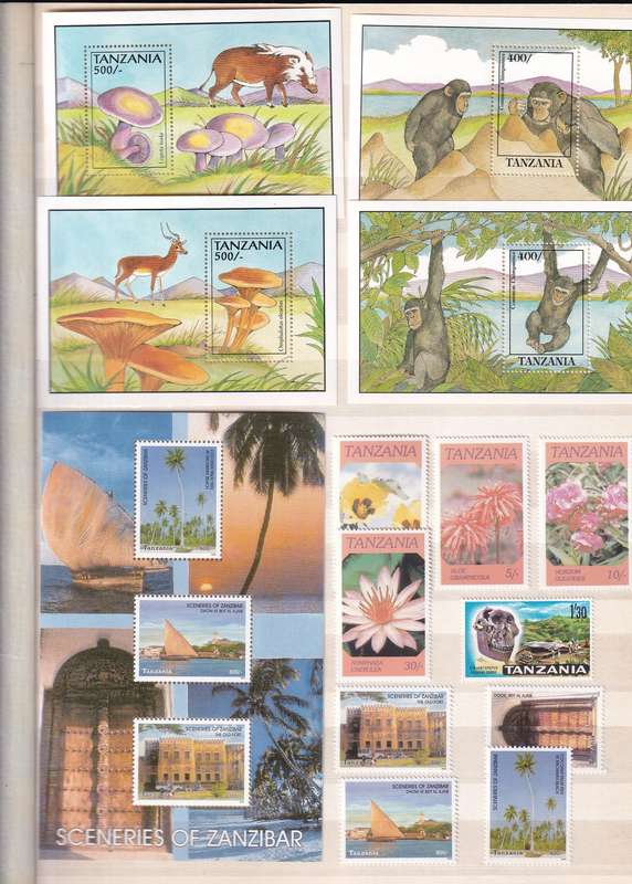 Tanzania sets and mini sheets, most MNH               (10 X SCANS)