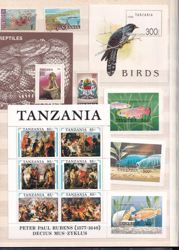 Tanzania sets and mini sheets, most MNH               (10 X SCANS)
