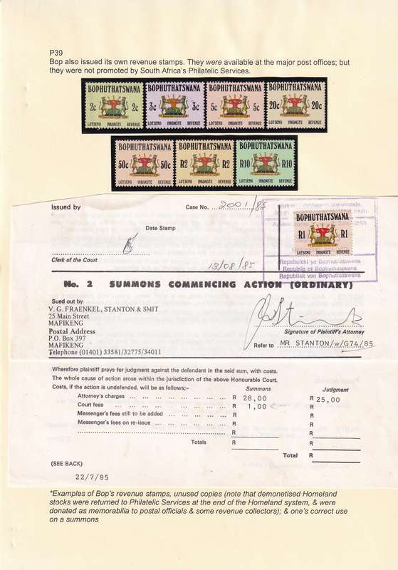 Bobhuthatswana 1988 Arms revenues on deed, MNH & used              (BF 1>)