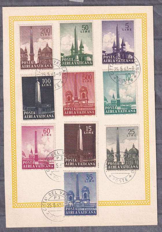 Italy Vatican 1959 Air set, used                 (SG 296>)