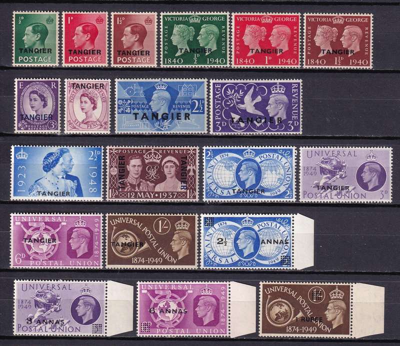 GB post offices abroad ( Tangier) sets , M/H