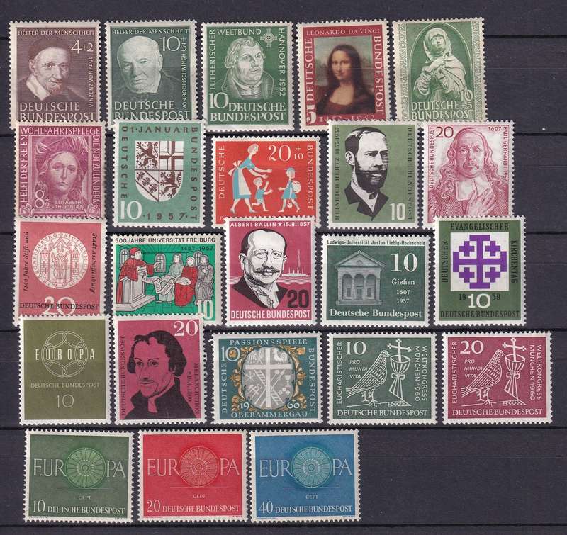 Germany (West) 1949> part sets, M/H             (SG 1039>, CV +£60)