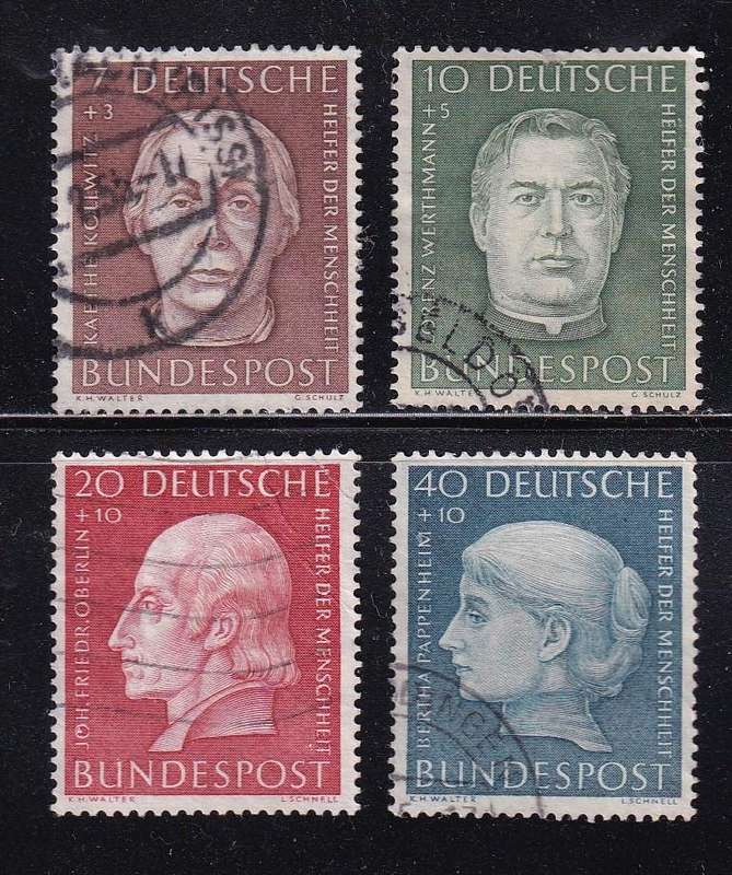 Germany (West) 1954 Relief Fund complete set , used           (SG 1126-1129, CV £42)