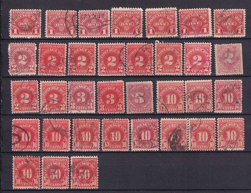 USA Postage due lot, used