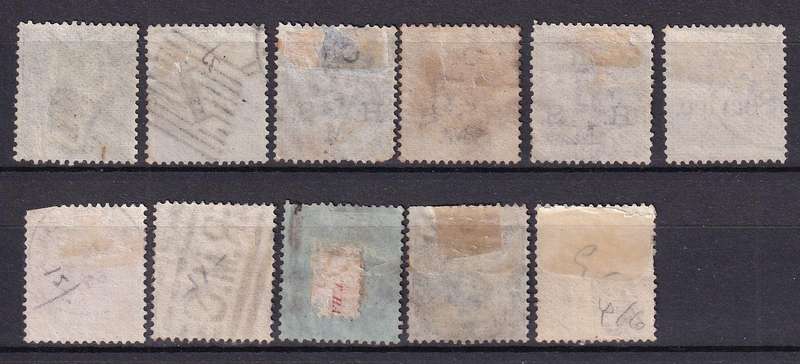 India 1865 QV part sets most (W13) including 8d, used        ( SG 54>, CV +£100)