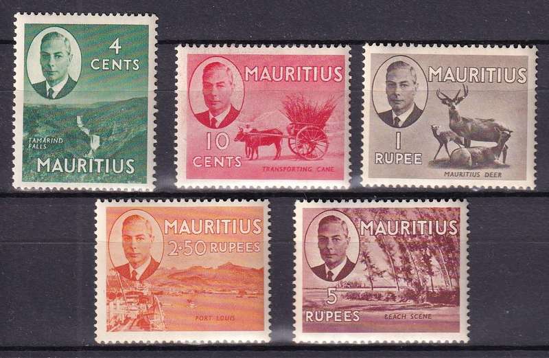 Mauritius 1950-53 KG VI part sets , MNH                (SG 279>, CV £55)