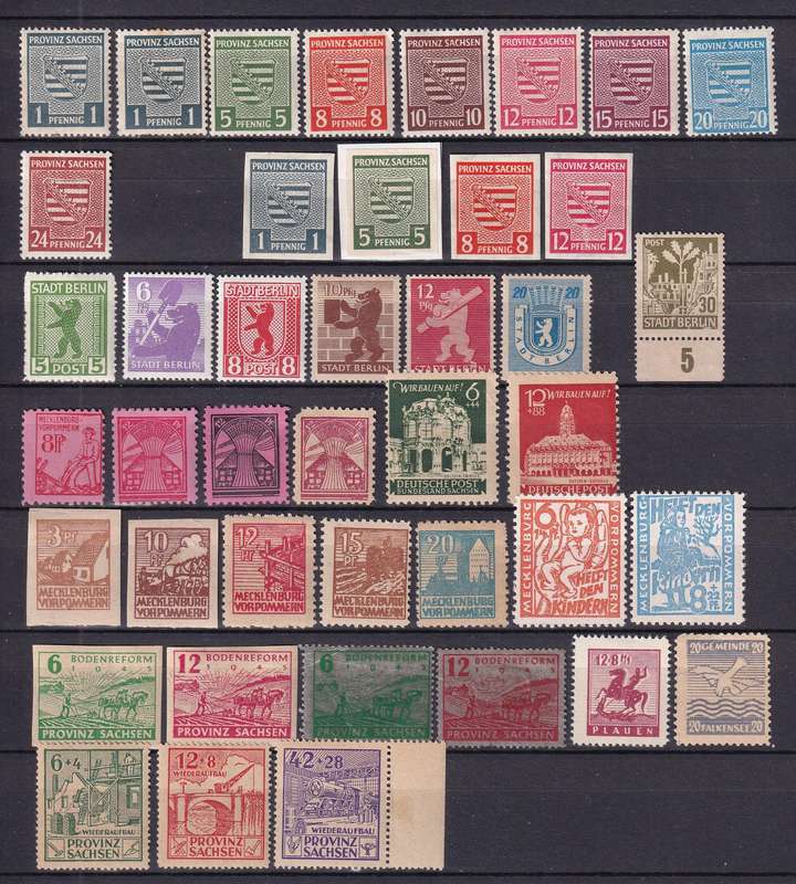 Germany Russian Zone (Sachsen) 1945> sets & part sets, M/H
