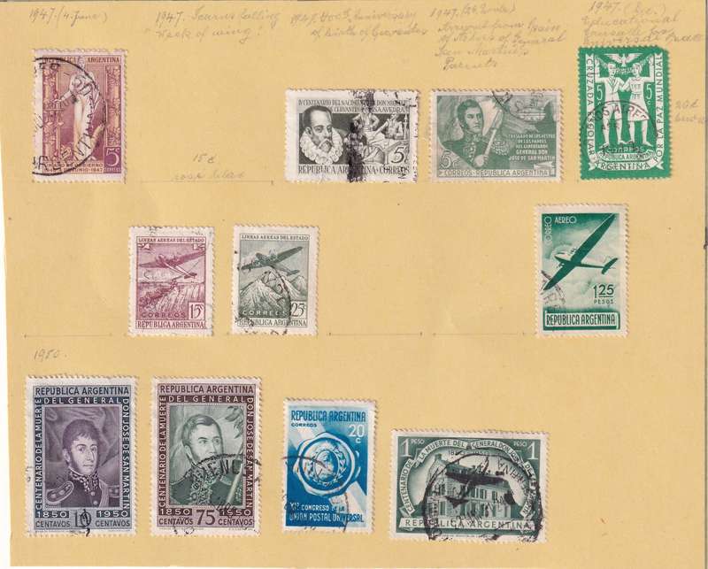 Argentina 1858 > part sets, used                   ( 12 SCANS, some stamp adherence to pages)