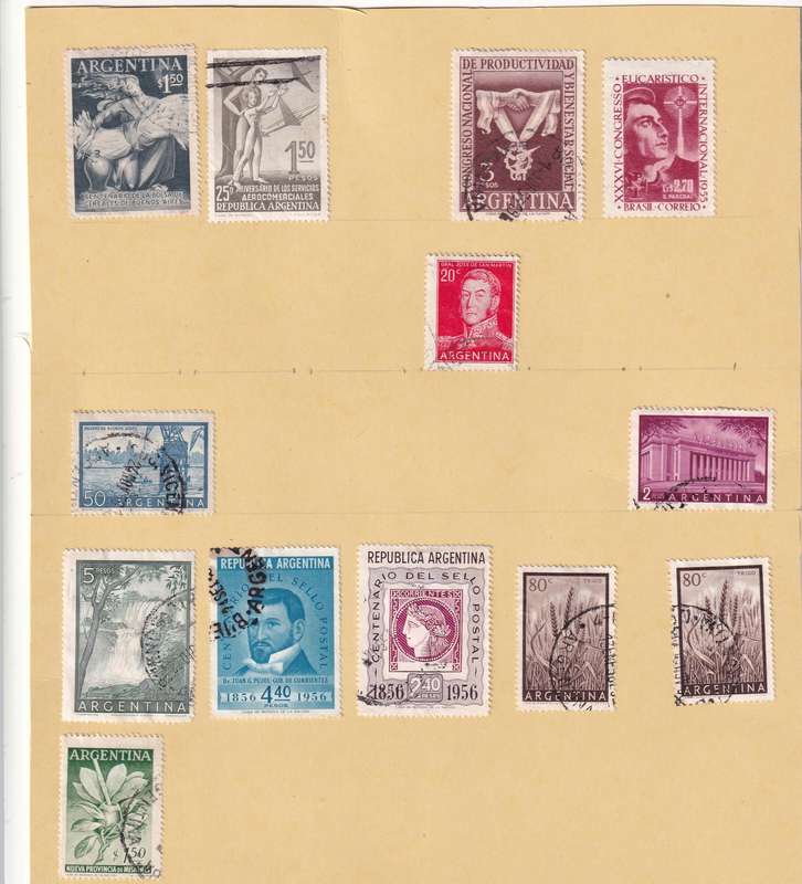 Argentina 1858 > part sets, used                   ( 12 SCANS, some stamp adherence to pages)