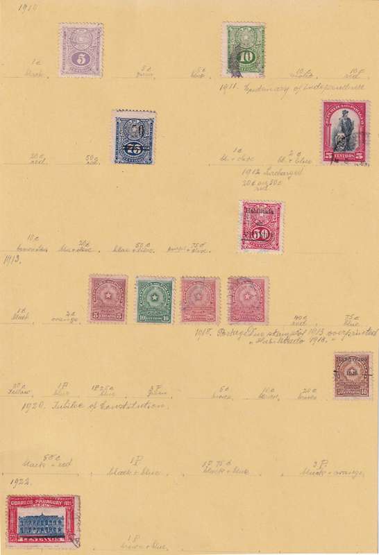 Central America ( Paraguay, Uruguay) sets & part sets, M/H & used ( 13 SCANS , some stamps adherence