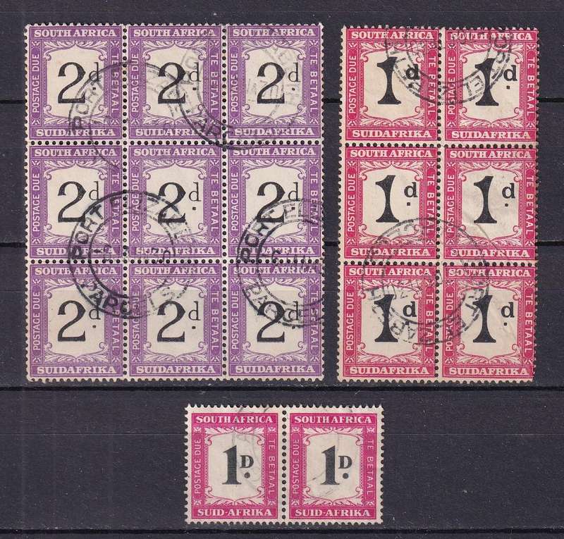 South Africa 1927> Postage due lot unsorted, used           ( 2 x scans)