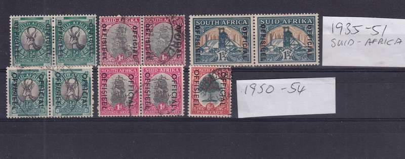 South Africa 1935> OFFICIAL part sets, MNH, M/H & used           ( 3 x scans)