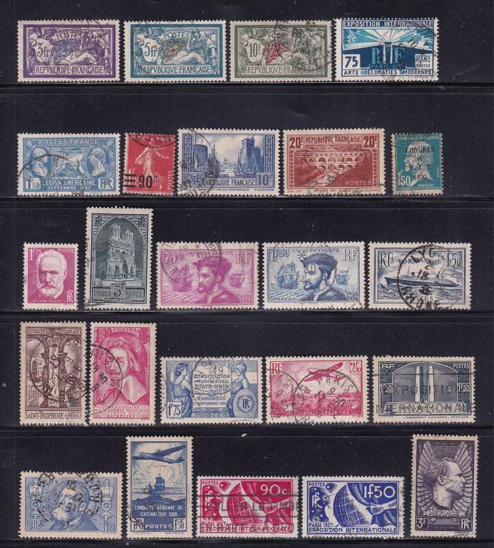 France lot , used                (3 x scans)