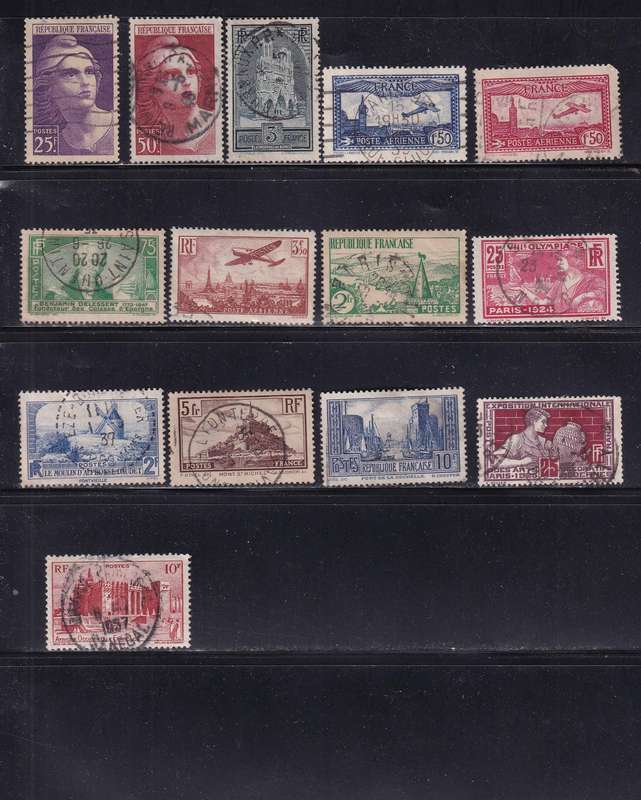 France lot , used                (3 x scans)
