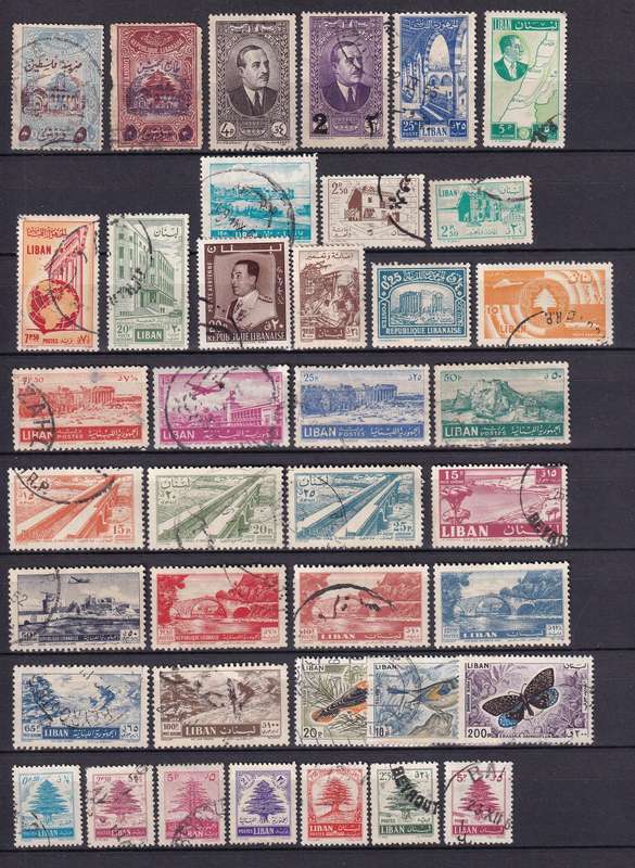 France and colonies (Libanon, Syrie, Lybia), part sets, M/H & used             (2 x scans)