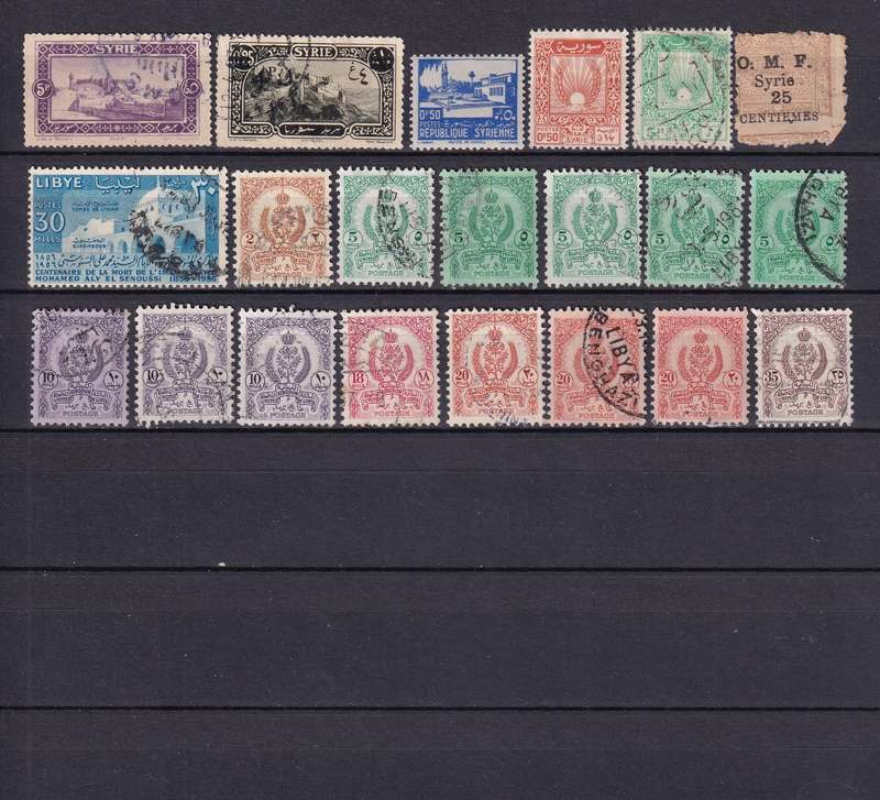 France and colonies (Libanon, Syrie, Lybia), part sets, M/H & used             (2 x scans)