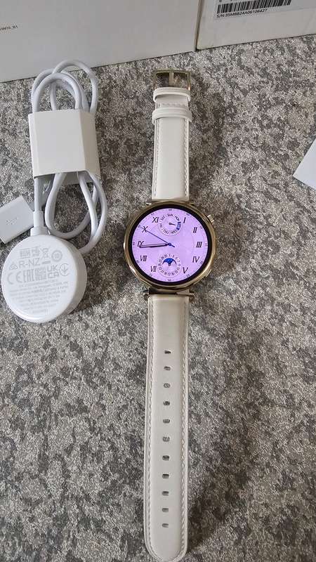 Huawei Watch GT 5 GPS 41mm, White Leather Strap