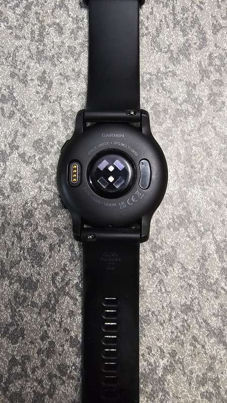 Garmin Venu 2 GPS Smartwatch (45mm) - Slate Bezel with Black Case & Silicone Band