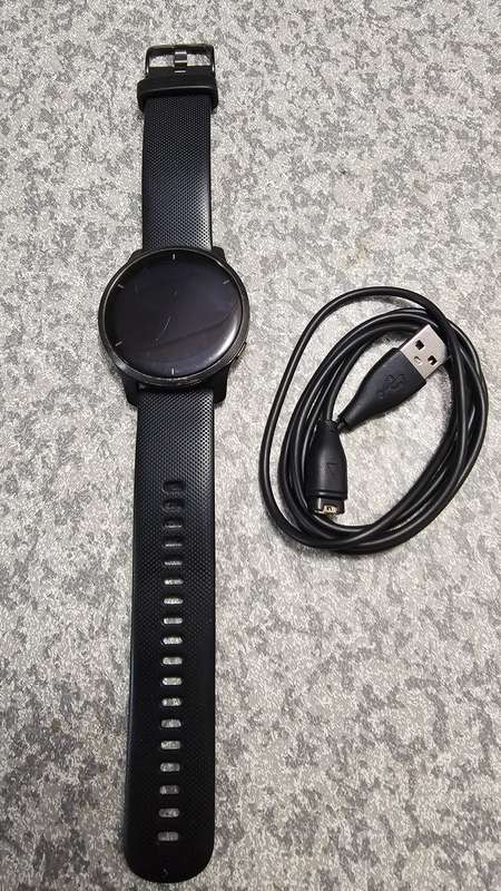 Garmin Venu 2 GPS Smartwatch (45mm) - Slate Bezel with Black Case & Silicone Band