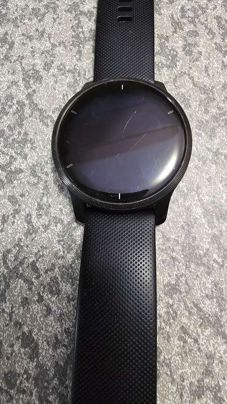 Garmin Venu 2 GPS Smartwatch (45mm) - Slate Bezel with Black Case & Silicone Band