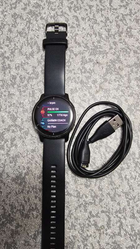 Garmin Venu 2 GPS Smartwatch (45mm) - Slate Bezel with Black Case & Silicone Band