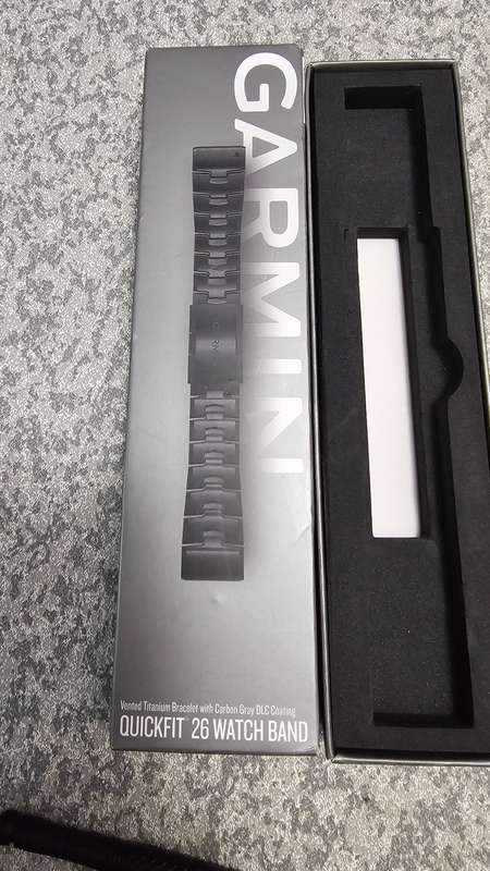 Garmin QuickFit 26 - Vented Titanium Bracelet with Carbon Gray DLC Coating