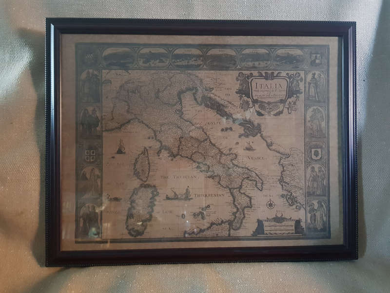 (x7) COPYS OF MAPS OF THE WORLD PRINTED IN FRAME'S.