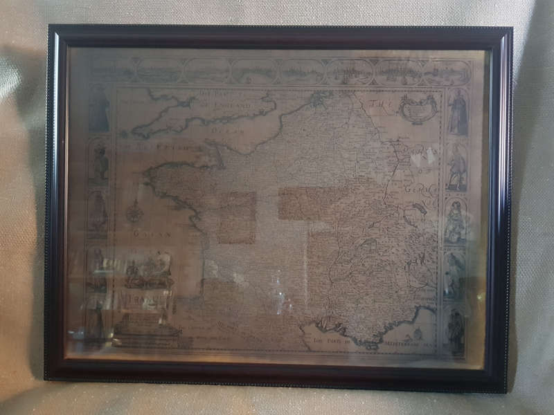 (x7) COPYS OF MAPS OF THE WORLD PRINTED IN FRAME'S.