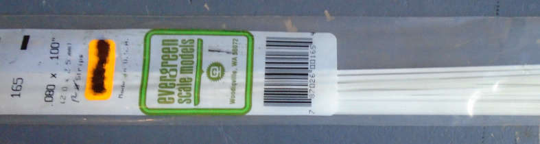EVERGREEN - 12 X 2X2.5mm STRIPS, IN PKT X 350mm
