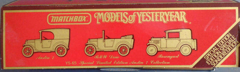 MATCHBOX YS-65, 1928 AUSTIN 7 COLLECTION, BOXED