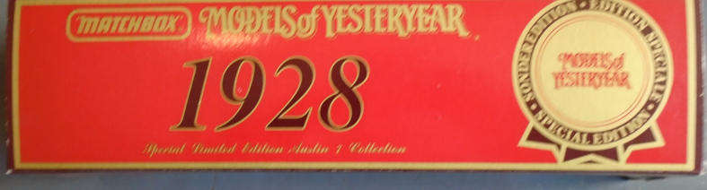 MATCHBOX YS-65, 1928 AUSTIN 7 COLLECTION, BOXED