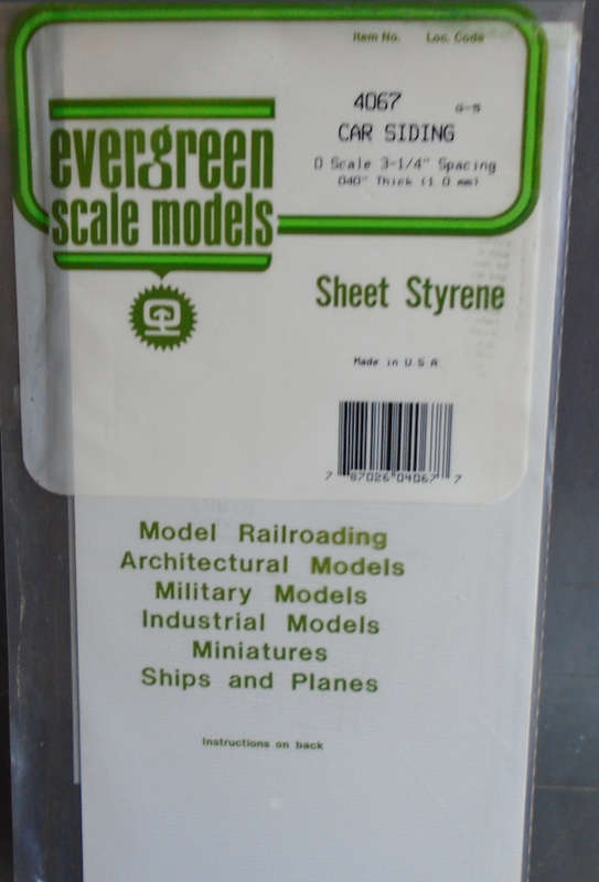 EVERGREEN -  HO SCALE CAR SIDING, IN PKT